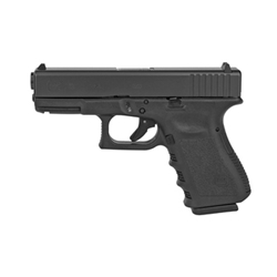 GLOCK, G19 GEN 3, SEMI-AUTOMATIC DOUBLE ACTION ONLY COMPACT, 9MM, 4.02" BARREL, POLYMER MATTE 10+1 ROUND, 2 MAGS FIRED CASE FIXED SIGHTS UI1950201