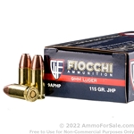 762344701103 Fiocchi (JHP) Pistol Dynamics 9mm 115Gr JHP 50Rd 9APHP