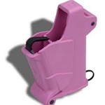 UpLula .22-380ACP Speed Loader 
 Pink Caliber: .22LR to .380 Package: Blister BabyUpLULA Pistol Magazine Loader & Unloader for single-stack mags without a projecting side-button.