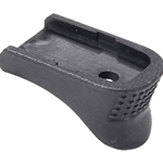 This is a Pachmayr Grip Extension for Glock 42 magazines that lengthens your grip without adding rounds to your magazine capacity. The Pachmayr Grip Extensions blend the contours and texture of your Glock handgun and provides you with a factory look. It replaces the magazine floor plate and adds to the length without sacrificing your ability to conceal the firearm. The extra length and ergonomic curve produces greater comfort and better control. They are made from high impact polymer and have withstood drop tests at extreme temperatures.

Specifications and Features:
Pachmayr Grip Extension 03885
Replaces Magazine Floor Plate
Lengthens Compact Magazines
Extends Grip Surface
Improves Control
Polymer
Black

Fits:
Glock G42