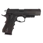 American Tactical FXH-45 Moxie 45ACP Military 70 Series Pistol
Manufacturer: American Tactical Inc.
Model: FXH-45 Moxie
Caliber: 45ACP
Frame: Reinforced polymer
Barrel Length: 5"
Slide: 4140 Steel
Action: Recoil-operated, single-action, center-fire pistol
Sights: Removable top plate allows for the addition of Optics mount
Accepts: Glock front and rear sights, including aftermarket sights
Grips: Black Polymer
Weight: 1.95lbs Empty with no magazine
Length: 8.7"
Height: 5.4"
Made: In the USA
UPC: 819644025399
SKU: ATIGFXH45M
The American Tactical FXH-45 Moxie looks and feels different with an all new barrel, slide and sight set. FXH-45 Moxie is a hybrid 1911 that has a patented polymer frame with two metal inserts for added stability and durability. The Moxie also features a 4140 steel slide with a parkerized finish. This ATI pistol frame was built to have an ergonomic feel with built in finger grooves. This new breed of 1911 is compatible with most standard 1911 parts and grips and made in similar fashion as ATI's other hybrids.