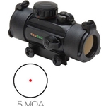 Acquire and engage your target quickly and easily with the TRUGLO Red Dot sight. It works equally well with handguns, shotguns, rifles and even paintball guns. This 30mm dot sight's rugged construction will hold steady through any shooting application. Eleven brightness settings allow for users to adjust the 5 MOA reticle to the lighting situation.

Based in Richardson, Texas and born from innovation, TRUGLO continues year after year to enhance the marketplace with technologically advanced and innovative ideas for the outdoor and shooting enthusiast.

TRUGLO Red Dot Sight Features and Specifications:
Manufacturer Number: TG8030B
TRUGLO 30mm Red Dot Sight 5 MOA Matte Black
5 MOA reticle
Quick target acquisition
Unlimited eye relief
11-position rheostat
Multi-coated lenses
95% light transmission
Anti-reflective interior coating eliminates stray light
Click windage & elevation adjustments
Shock-resistant to 1000gs
Waterproof and fogproof
Integrated Weaver mounting system
3-v CR2032 battery included
Lifetime limited warranty
Color: Matte Black