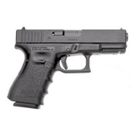 GLOCK, G19 GEN 3, SEMI-AUTOMATIC DOUBLE ACTION ONLY COMPACT, 9MM, 4.02" BARREL, POLYMER MATTE 10+1 ROUND, 2 MAGS FIRED CASE FIXED SIGHTS UI1950201