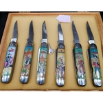 Camilles USA Six Knife Set Cowboy Riders Ultra Rare