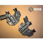 Our Defender II AIWB is a dedicated appendix holster to be worn at the appendix position. This holster features a flex point between the gun and magazine, flared opening, minimalist profile, adjustable retention, RCS overhooks and optional concealment claw.