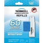 Keep your campsite clear of pesky mosquitoes with the ThermaCell® 60-Hour Mosquito Repellent Refills. Featuring an odor-free and DEET-free formulat, these Thermacell Mosquito Repellent Refills effectively repel mosquitoes by creating a 15' zone of protection when used in fuel-powered Thermacell Repellers. Ideal for use while you are camping, hunting, fishing, gardening, and around the backyard, this kit includes 15 repellent mats (4-hour life) and 5 fuel cartridges (12-hour life), delivering up to 60 consecutive hours of protection from mosquitoes and other biting insects.