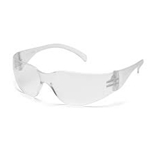 Pyramex Safety Clear Lens:

General purposes for indoor applications that require impact protection.
Offers protection from excessive glare.
Scratch-resistant lenses
Provides 99% protection from harmful UV-A and UV-B rays.
100% polycarbonate lenses