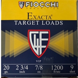 762344701011 Fiocchi 20ga 2-3/4 7/8oz 9 Shot 1200