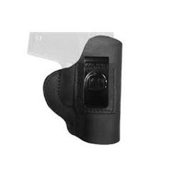 Tagua Super Soft Inside the Pants Holster, Fits Sig P938, Right Hand, Black Leather SOFT-465
Designed to be worn inside the waistband, the Tagua Super Soft is a great way to comfortably and securely carry and conceal a handgun. The holster is constructed from reinforced premium saddle leather and is designed to retain its shape when the handgun is drawn. A full combat grip insures a smooth and easy draw, and a strong clip secures the holster to the waistband and belt.

NOTE: holster images are representative of the holster model only. Refer to the item description for correct gun fitment, hand, color and finish.

Specifications and Features:
Tagua Gun Leather SOFT-465
Reinforced premium saddle leather construction
Clip on design
Open muzzle
Right hand
Black

Fits:
SIG Sauer P938