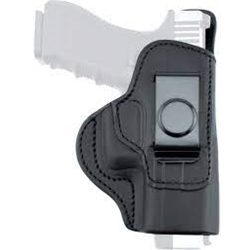 1836 Leather Holster 
Fits Glock 26 and most double stack compact pistols. Black- Right hand