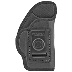 Tagua Gunleather Weightless Holster for Glock 26 IWB Right Hand Eco Leather Black
An Ultra Light Weight Holster for Your Carry Gun
The Tagua Weightless holster is designed to be nearly unnoticeable when carrying. Made from a high-end Eco Leather that is not only softer but lighter weight makes this holster lighter and more comfortable to wear. The Weightless holster also features an open top design for a quick and easy draw. The perfect holster for a low profile inside the waistband carry the Weightless by Tagua can not be beat for versatility or comfort.

Specifications and Features:
This is not a Glock Factory Product, it is an after market Product
Tagua Item: TWHS-330
Inside The Waistband Holster
Open Top Design
Constructed From Eco-Leather
Black
Fits:
Glock 26/ M&P Shield/ XDS and most double stack compact pistols. Black right hand