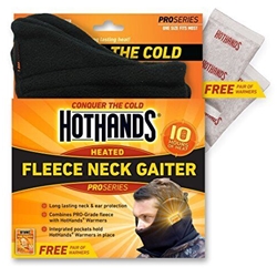 HotHands Heated Apparel helps keep the body warm and comfortable in the outdoors when the temperature drops! Specifically made with special pockets to fit HotHands warmers, this outdoor apparel is designed for comfort and providing long lasting heat. The ultimate way to stay comfortable outdoors when the weather gets cold! Features Designed specifically for use with HotHands warmers Integrated pockets to hold HotHands warmers in place Long lasting heat for head and ears Includes a free pair of warmers! When to use it? Outdoor Sports Hunting & Fishing Camping & Hiking

Long Lasting Neck and Ear Protection
Up to 10 Hours of Heat
Combines -Fleece with HotHands(R) Warmers
Integrated Pockets Hold Warmers In Place
Specially Designed Draw Strings Keep Gaiter In Place