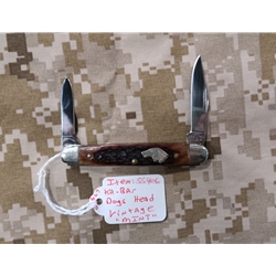 Ka-Bar Dogs Head Two Blade Vintage "Very Old" "Mint" "Ultra rare"