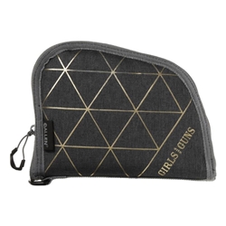 Allen's Girls With Guns Foiled handgun case features heavy-duty foam, a hanging loop with d-ring, and is lockable.