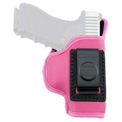 The Tagua The Weightless provides a comfortable, durable, and lightweight belt holster. It features a right-handed design and is compatible with most single-stacked pistols.