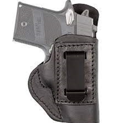 Specifications and Features:
This is not a Glock Factory Part, this is an after market product
Tagua Gunleather SS 1836 Soft Holster TX-SOFT
Right Hand
Inside Waistband (IWB)
Thin and comfortable
Handcrafted from genuine, high-quality, super soft leather
Reinforced stitching ensuring quality, security, and a lifetime of enjoyment
Open top design for a quick draw
The strong steel clip assures good retention
Black Finish

Fits:
Beretta PX4 Sub Compact
Glock 26/27/33
Springfield XD 9/40 Sub Compact Size Only
Taurus PT111/G2 9mm
Taurus Millennium Pro
And Similar