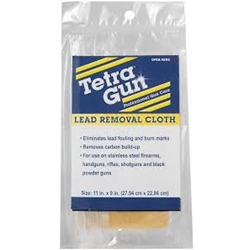 Tetra Gun Lead Removal Cloth 10"x10" 330I
Eliminates lead and burn marks
Cleans carbon build-up
For use on stainless steel firearms, handguns, rifles, shotguns and black powder guns
Easy-to-use
10"x10"