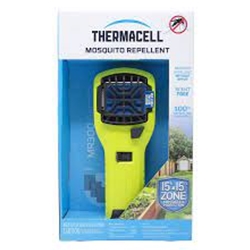 Hi vis green, thermacell mosquito repeller, operates on a small butane cartridge which heats a repellent pad, emits an odorless vapor that creates a cell of protection for up to 12 hours in a 225 sqft area, for refill cartridge use tv #876-557 or tv #672-412, epa approved.
New features include: quiet ignition, Reengineered grill and switch, Improved ergonomics, and Accessory mounting system
Ideal for repelling mosquitoes from the backyard to the great outdoors
Portable and lightweight
No spray and no mess. Scent-free and DEET-free.
No open flame, no smoky candles