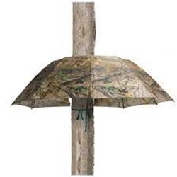 Wet and rainy? Stick this umbrella in your pack and pop it up when settled in your stand and enjoy staying cozy and dry even through the worst weather. The 54″Wx49″D hub-style design easily covers most Muddy tree stands. Includes case and fasteners.