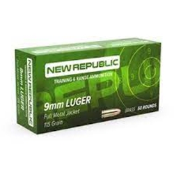 ManufacturerREPUBLIC TRAINING AND RANGE AMMO
Caliber9MM LUGER AMMO
Bullet TypeFull Metal Jacket
Muzzle Velocity1180 fps
Muzzle Energy380 ft. lbs
PrimerBoxer
CasingBrass
Ammo RatingRange and Training 9mm Luger Ammo