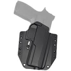 Bravo Concealment, BCA, OWB Concealment Holster, 1.5" Belt Loops, Fits Sig Sauer P320 Full Size, Right Hand, Black, Polymer