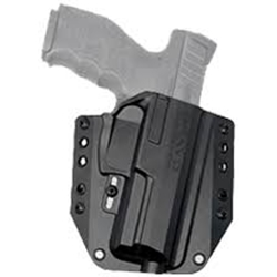 Bravo Concealment, BCA, OWB Concealment Holster, 1.5" Belt Loops, Fits HK VP9/VP9 Tactical, Right Hand, Black, Polymer, Does not fit VP40