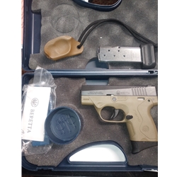 Beretta USA ISS3008 ConsignUsed Beretta Nano 9mm DE 2 Mags 6&8 2.75" BBL. Like New w/Case & Box